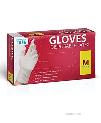 New Disposable Latex Gloves Powder Free 100 Gloves Per Box |1000 Gloves Case