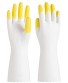 PACIFIC PPE Reusable Household Gloves PVC Dishwashing Gloves Unlined Long Sleeves Kitchen Cleaning Yellow Medium