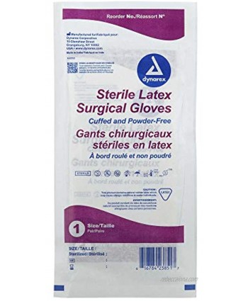 Powder Free Latex Surgeon Surgical Gloves Size 8.5 Sterile 50 Pair Box
