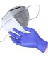 Qty 10 Gloves and 1 Cleaning Mask Bundle Purple Protection While Cleaning Dust