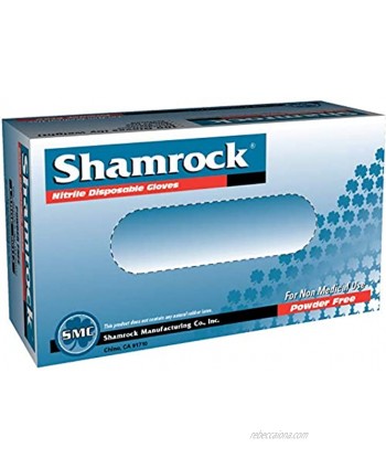 Shamrock 80114-XL-bx Food Work Nitrile Latex No Powder Thin Cheap X-Large Blue