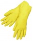 Size Large 3 Pairs 6 Gloves 12" Gloves Legend Yellow flock Lined Latex Household Kitchen Cleaning Dishwashing Rubber Gloves 18 mil