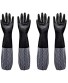 Upwsma 2pcs Kitchen Dishwashing Gloves-wear-resistant-waterproof-reusableBlack L
