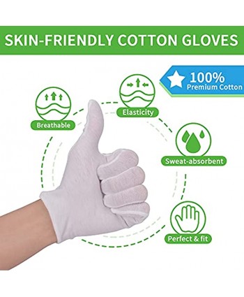 White Gloves 24 Pairs Soft Cotton Gloves Coin Jewelry Silver Inspection Gloves Stretchable Lining Glove（M L