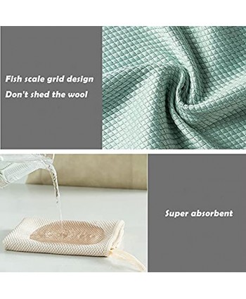 10 Pack Fish Scale Microfiber Polishing Cleaning Cloths Cleaning Rags Microfiber Polishing Drying Towels Lint Free Streak Free Reusable Washcloths for Windows Cars Mirrors Stainless SteelColor Mix