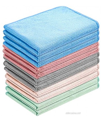 11Pcs 11.8''x15.7'' Fish Scale Cloth Microfiber Fish Scale Cleaning Rags Nano Cleaning Towels,Reusable Cleaning Cloths Multi-Purpose Lint Free Kitchen Rags for Cleaning Car Glass Window Mirrors Screen