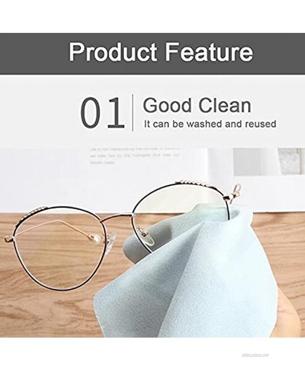 12 Pack Microfiber Cleaning Cloths,Premium Eyeglass Cleaning Cloths Lint Free Cloth for Cleaning Electronics Glasses TV Screen Cell Phone and Laptop,5.9X6.0