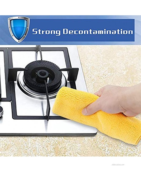 5 Extra Thick Microfiber Cleaning Cloths with 5 Bright Colors 540 GSM 12 x 16 Inch Super Absorbent Towels with Two Color on Two Sides for House Kitchen Car Window