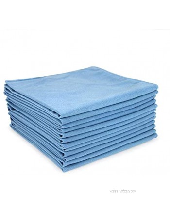 Arkwright Microfiber Suede Glass Cleaning Cloths Pack of 12 16 x 16 in Blue