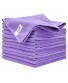 Buff Microfiber Cleaning Cloth | Purple 12 Pack | Size 16" x 16" | All Purpose Microfiber Towels Clean Dust Polish Scrub Absorbent