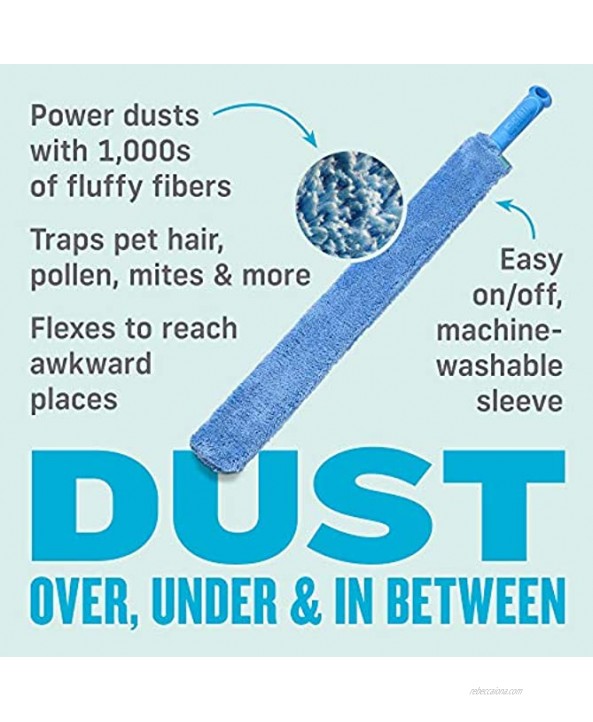E-Cloth Cleaning & Dusting Wand Microfiber 300 Wash Guarantee Blue 1 Pack