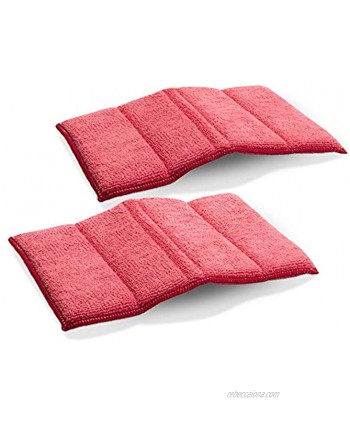 E-Cloth Cleaning Pad Non-Scratch Kitchen Scrub Sponge 300 Wash Guarantee Red 2 Pack