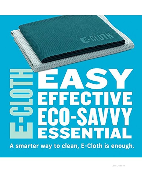 E-Cloth Window Cleaning Set Reusable Microfiber Cleaning Cloths 300 Wash Guarantee Green 2 Cloth Set