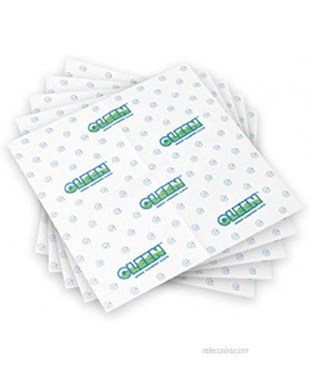 Gleen 3817 Green Cleaning Cloth 16-inch by 16-inch 5 Pack
