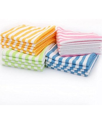 Microfiber Cleaning Cloth – HijiNa Pack of 20 Size 12”x12” for Cleaning tasks in The Kitchen Bathroom Dining Room and More Bar 4 Colors x 5