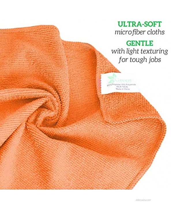 Microfiber Cleaning Cloths- for Kitchen Car Super Absorbent Cloths Polishing Shop Rags with Streak Free Finish for Indoor Outdoor Surfaces Premium Dusting Huck Towels 50 Pack