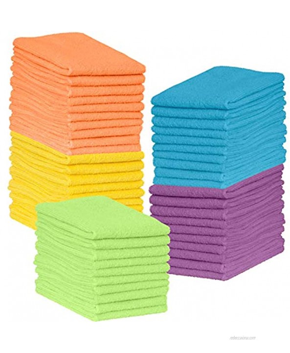 Microfiber Cleaning Cloths- for Kitchen Car Super Absorbent Cloths Polishing Shop Rags with Streak Free Finish for Indoor Outdoor Surfaces Premium Dusting Huck Towels 50 Pack