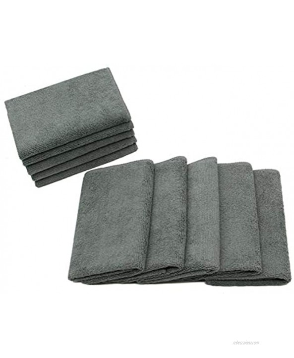 Microfiber Dish Cloths Ultra Absorbent Kitchen Dish Rags for Washing Dishes Fast Drying Cleaning Cloth 12InchX12Inch 10 Pack Gray