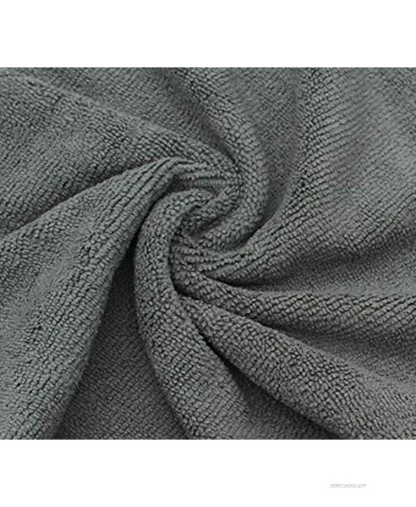 Microfiber Dish Cloths Ultra Absorbent Kitchen Dish Rags for Washing Dishes Fast Drying Cleaning Cloth 12InchX12Inch 10 Pack Gray