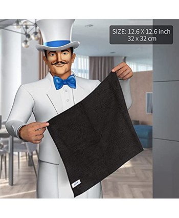 MR.SIGA Microfiber Cleaning Cloth All-Purpose Microfiber Towels Streak Free Cleaning Rags Pack of 12 Black Size 32 x 32 cm12.6 x 12.6 inch