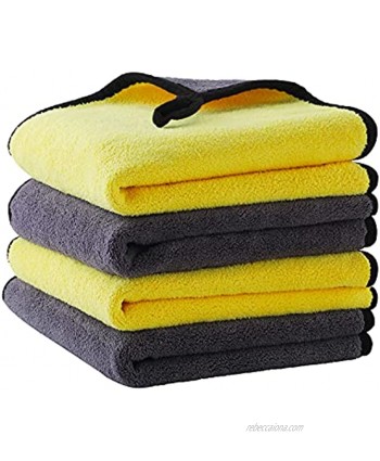 Multipurpose Microfiber Cleaning Cloths CHARS Super Absorbent Reusable Cleaning Towels for House Kitchen Car4 Pack 16" x 16"