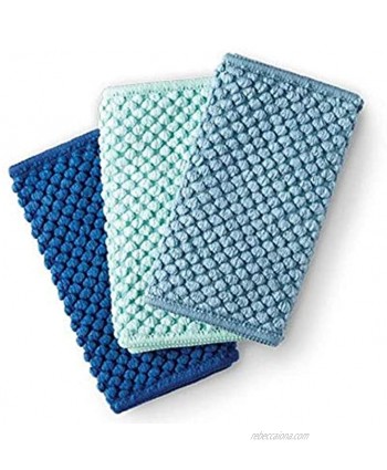 Norwex Counter Cloths Set of 3 Sea Mist Navy & Teal