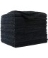 Polyte Premium Microfiber Cleaning Towel,16 x 16 in 12 Pack Black