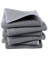 Polyte Premium Microfiber Kitchen Dish Wash and Scrub Mesh Cloth 12 x 12 in 6 Pack Gray