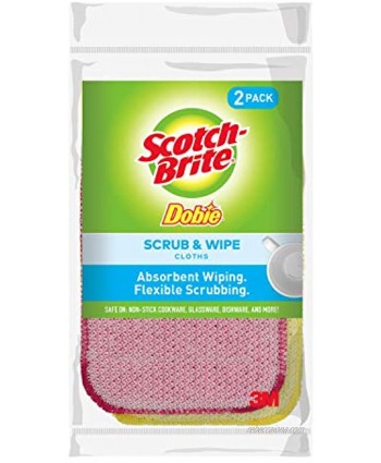 Scotch-Brite Dobie Scrub & Wipe Cloth 2 Cloths