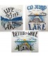 Swedish Dishcloths Mixed Lake Life Set of 3 Cloths One of Each Design | ECO Friendly Reusable Absorbent Cleaning Cloth