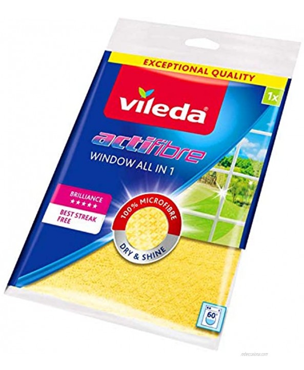 Vileda Actifibre Cloth for Cleaning Glass – Yellow